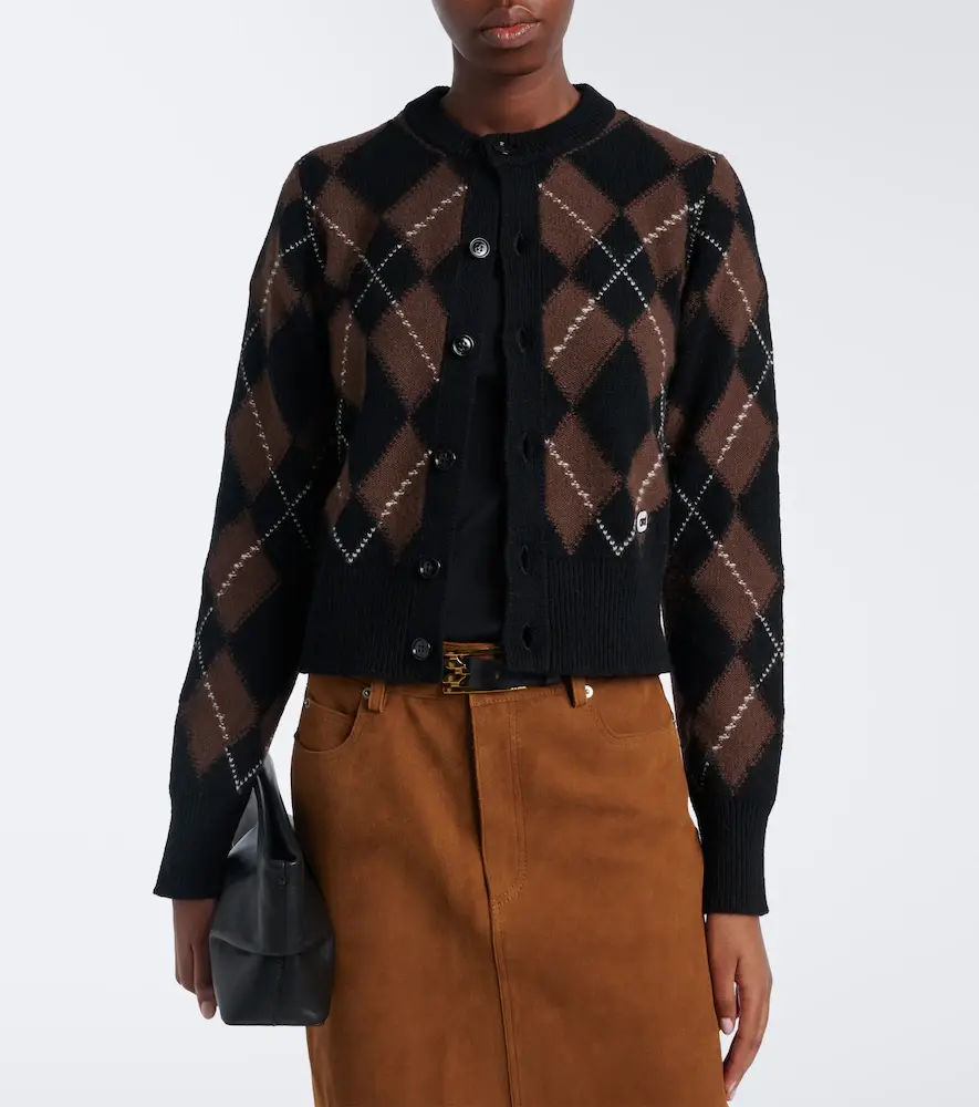 AMI PARIS Argyle virgin wool cardigan | Thumbnail 3 AMI PARIS Argyle virgin wool cardigan | Thumbnail 3