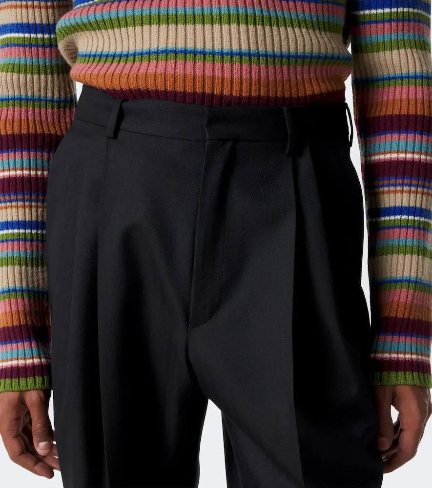Dries Van Noten Herringbone pleated wool wide-leg pants | Thumbnail 2 Dries Van Noten Herringbone pleated wool wide-leg pants | Thumbnail 2