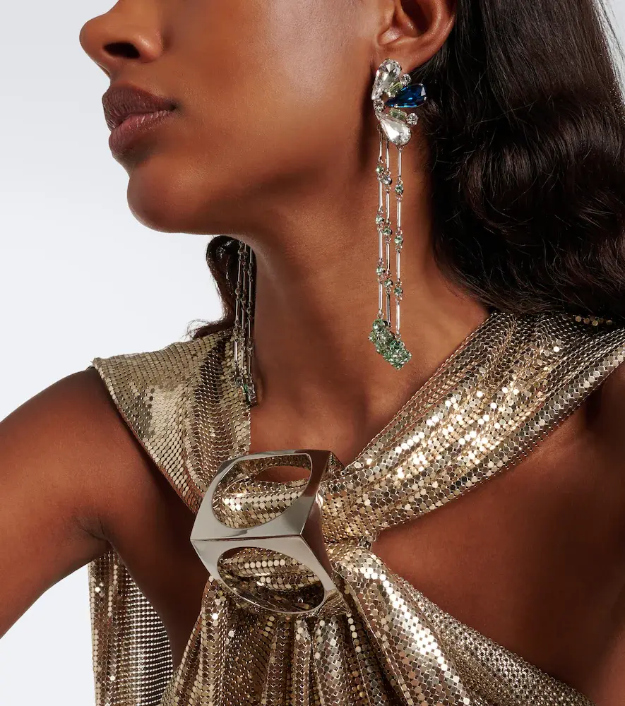 Rabanne Crystal-embellished drop earrings | Thumbnail 6 Rabanne Crystal-embellished drop earrings | Thumbnail 6