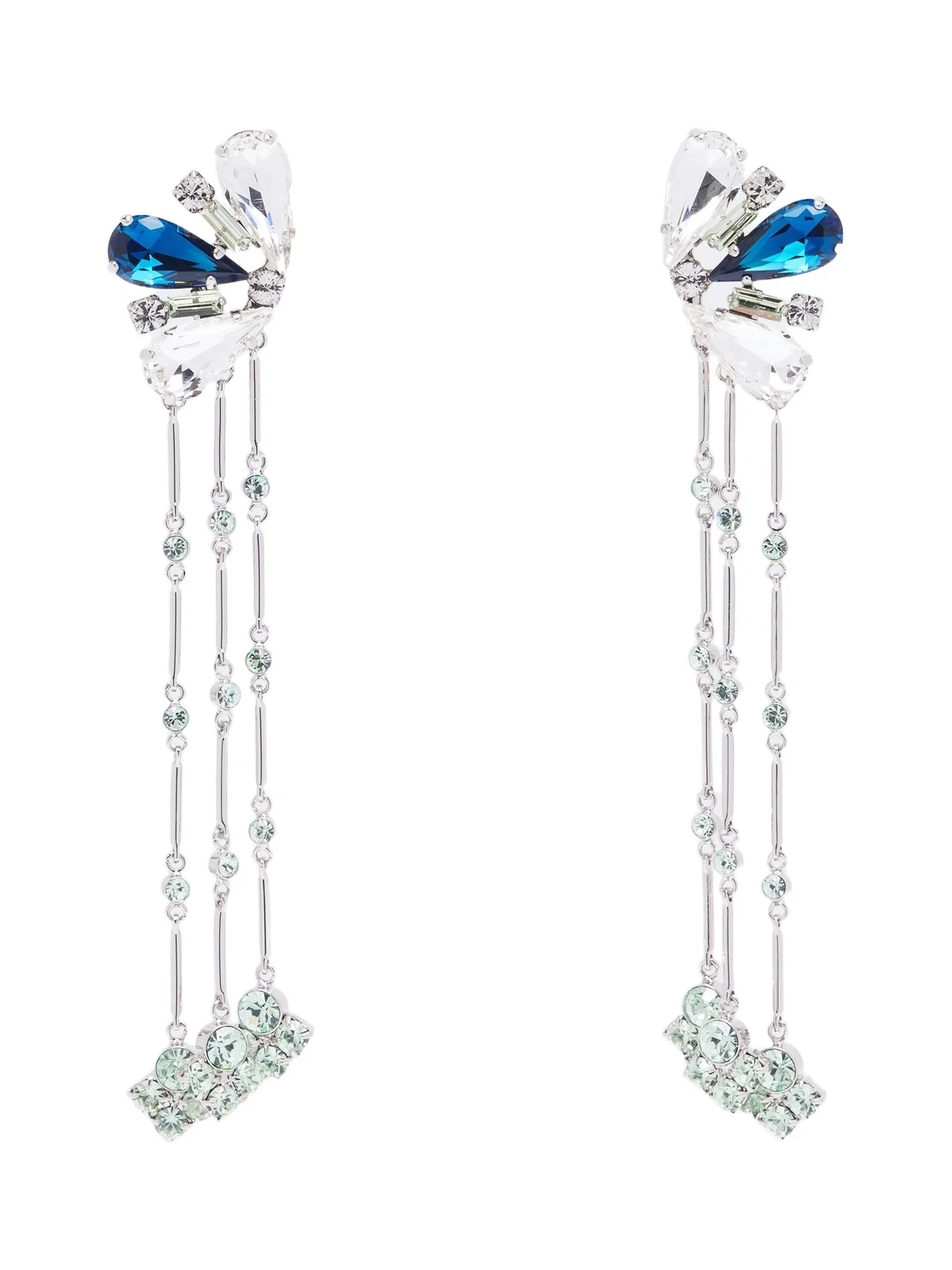 Crystal-embellished drop earrings