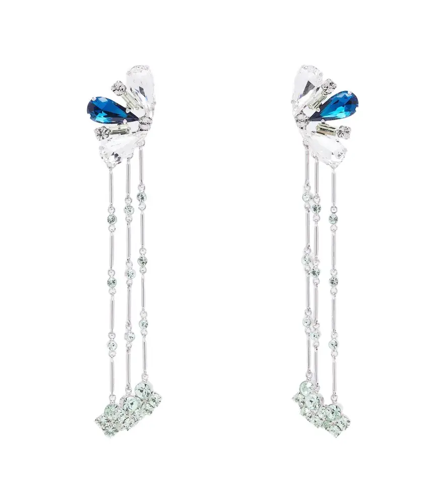 Rabanne Crystal-embellished drop earrings