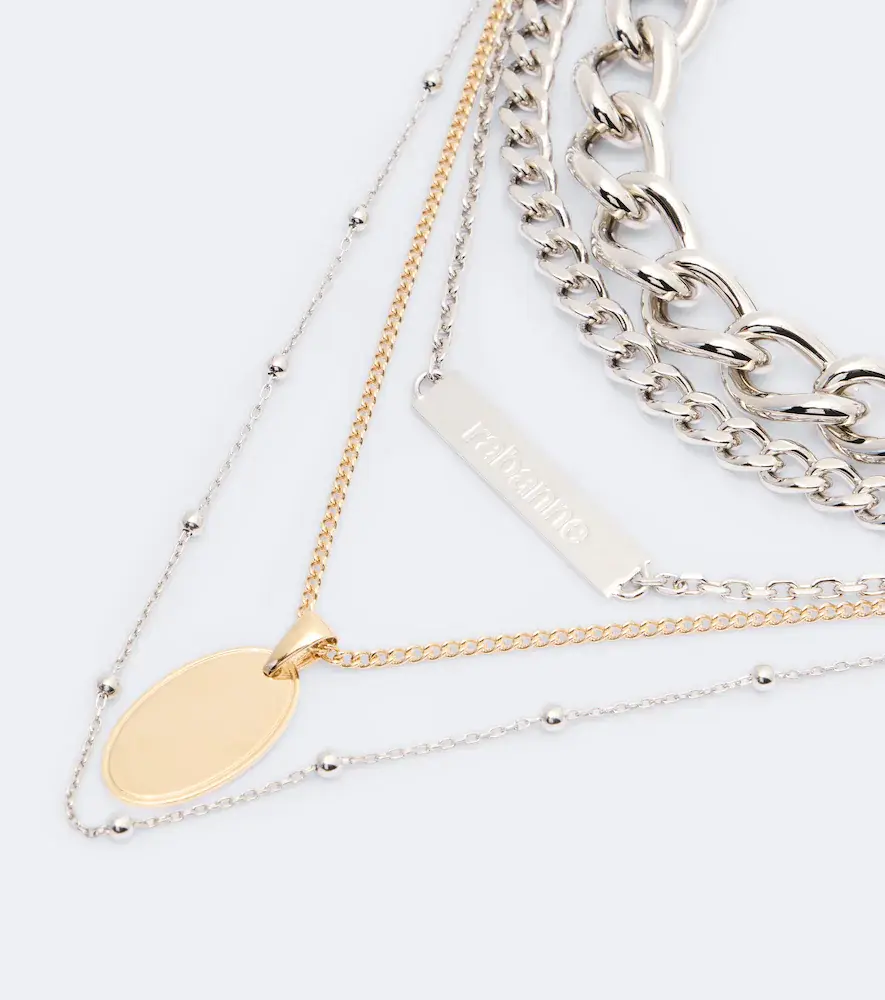 Rabanne Layered chain necklace | Thumbnail 2 Rabanne Layered chain necklace | Thumbnail 2