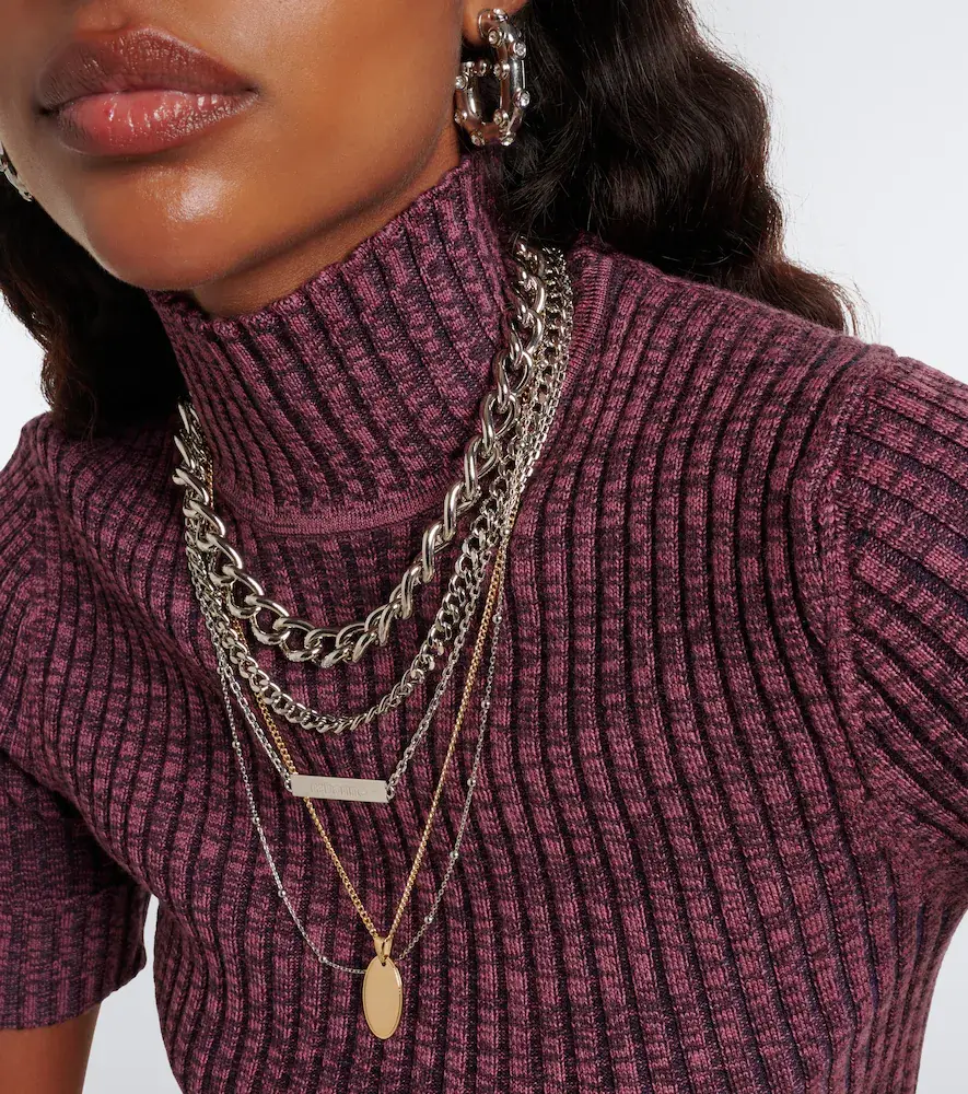 Rabanne Layered chain necklace | Thumbnail 4 Rabanne Layered chain necklace | Thumbnail 4