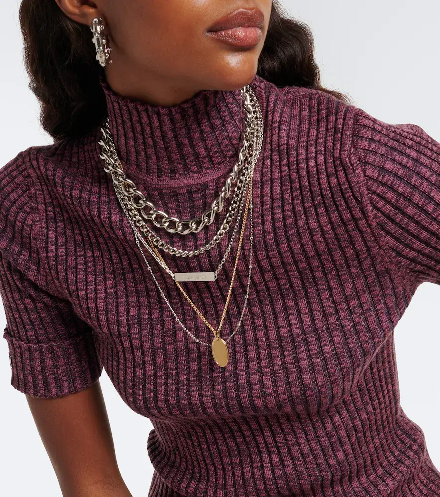Rabanne Layered chain necklace | Thumbnail 5 Rabanne Layered chain necklace | Thumbnail 5