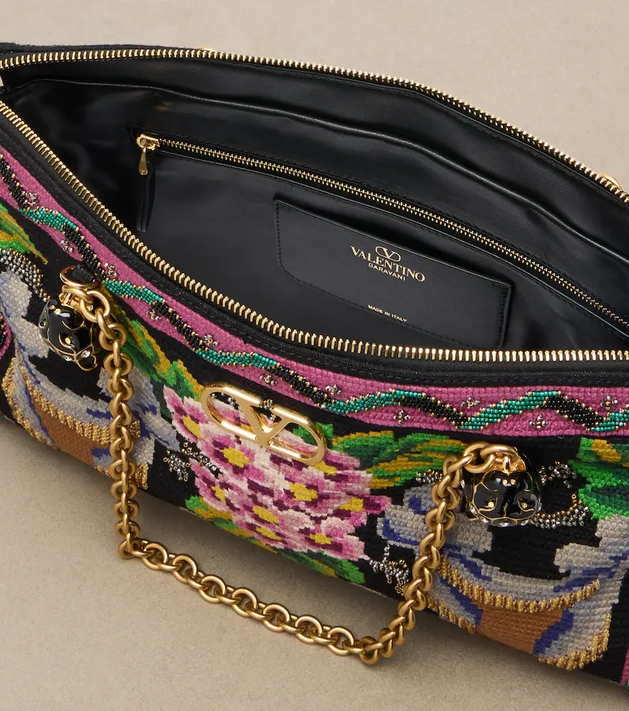 Valentino Garavani Panthea Medium embroidered shoulder bag | Thumbnail 2 Valentino Garavani Panthea Medium embroidered shoulder bag | Thumbnail 2