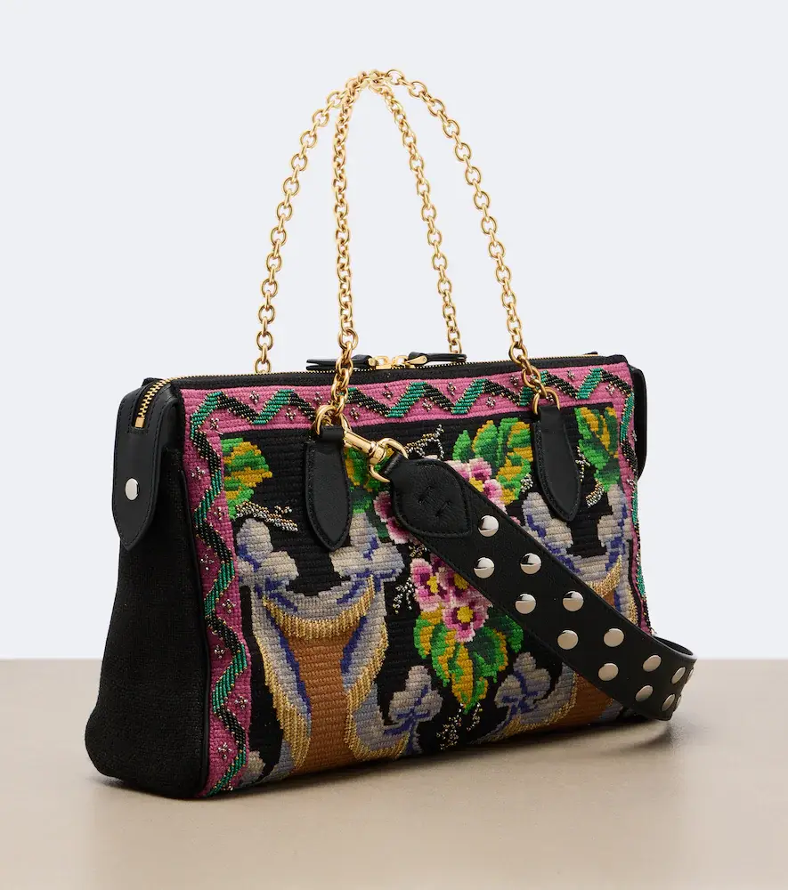 Valentino Garavani Panthea Medium embroidered shoulder bag | Thumbnail 3 Valentino Garavani Panthea Medium embroidered shoulder bag | Thumbnail 3