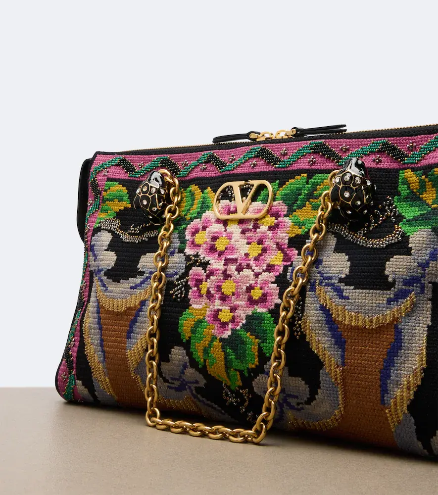 Valentino Garavani Panthea Medium embroidered shoulder bag | Thumbnail 4 Valentino Garavani Panthea Medium embroidered shoulder bag | Thumbnail 4