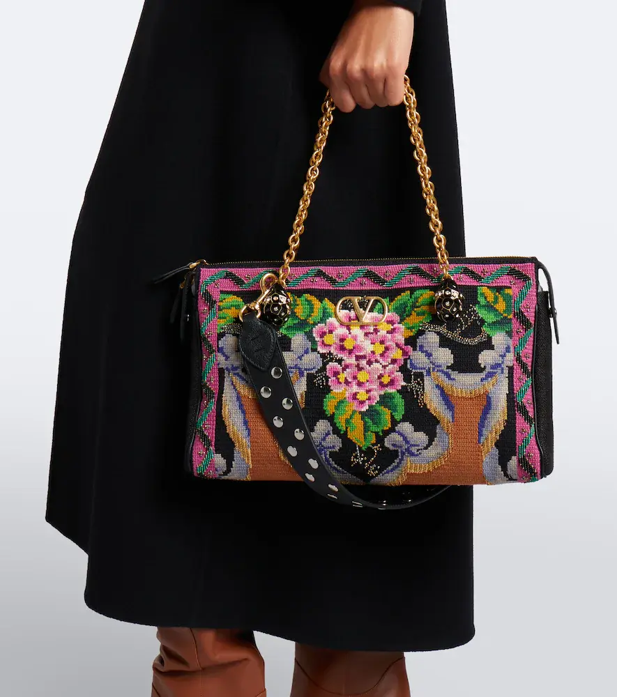 Valentino Garavani Panthea Medium embroidered shoulder bag | Thumbnail 6 Valentino Garavani Panthea Medium embroidered shoulder bag | Thumbnail 6