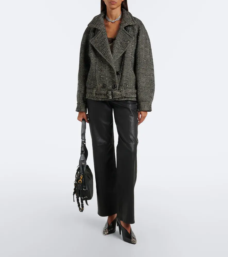 7 For All Mankind Stovepipe leather straight pants | Thumbnail 6 7 For All Mankind Stovepipe leather straight pants | Thumbnail 6