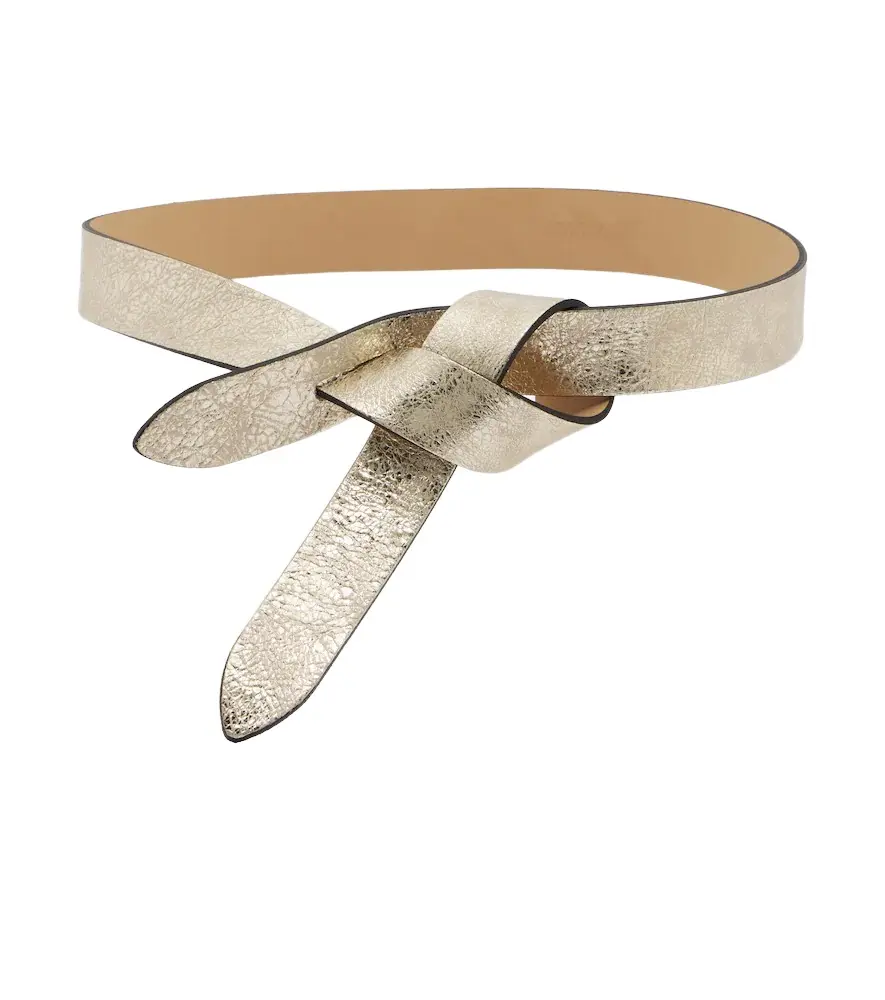 Lecce metallic leather belt