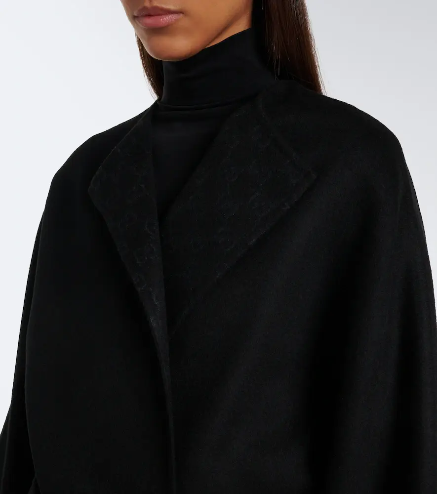 Gucci GG belted wool and silk wrap coat | Thumbnail 4 Gucci GG belted wool and silk wrap coat | Thumbnail 4