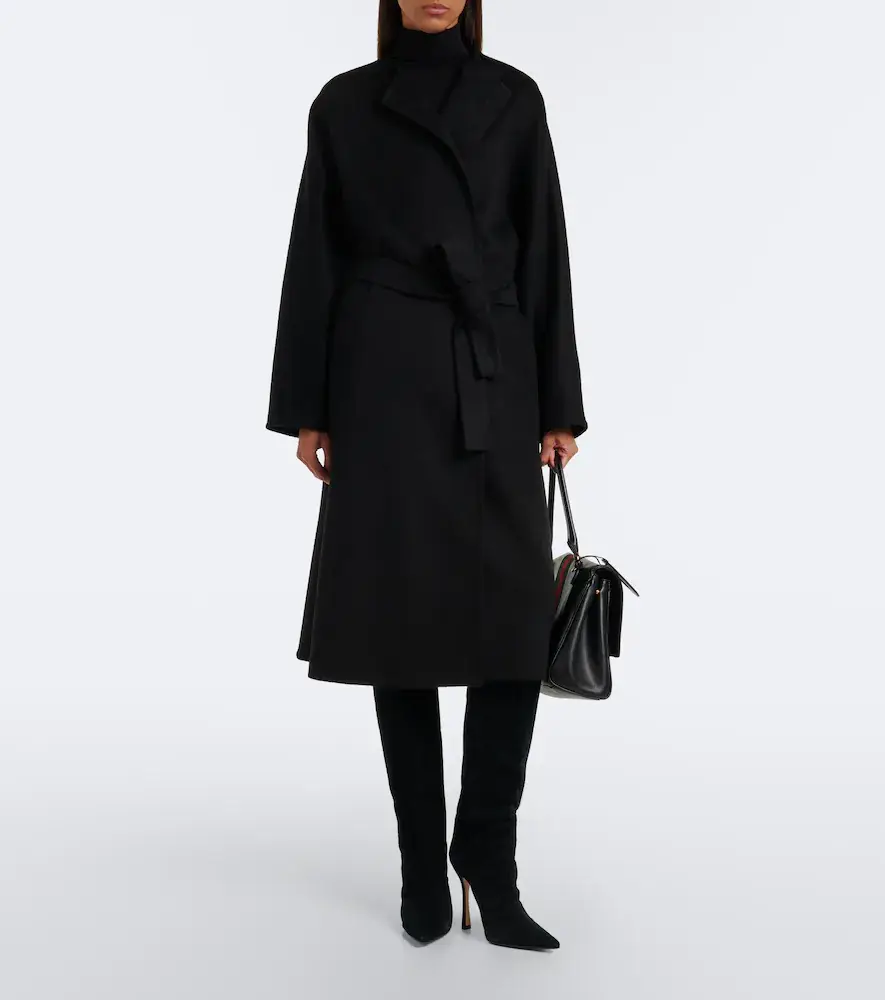 Gucci GG belted wool and silk wrap coat | Thumbnail 6 Gucci GG belted wool and silk wrap coat | Thumbnail 6