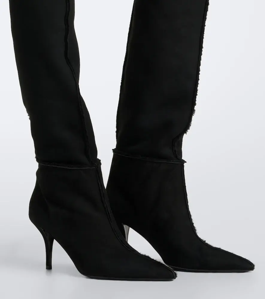 Magda Butrym Shearling-lined suede knee-high boots | Thumbnail 5 Magda Butrym Shearling-lined suede knee-high boots | Thumbnail 5