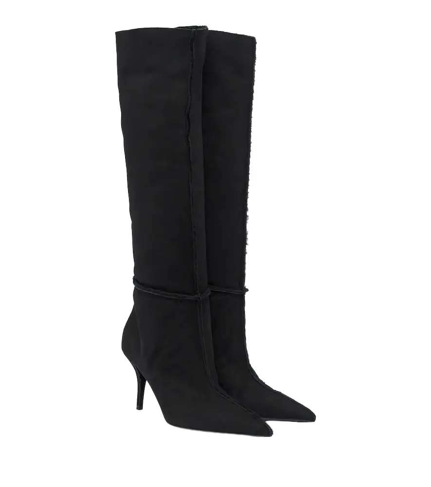 Shearling-lined suede knee-high boots Shearling-lined suede knee-high boots