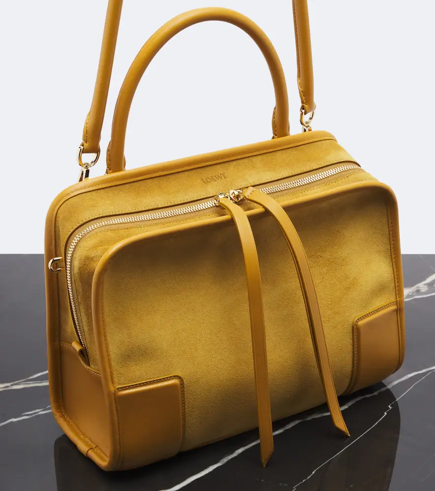 Loewe Amazona 180 Medium suede top-handle bag | Thumbnail 3 Loewe Amazona 180 Medium suede top-handle bag | Thumbnail 3