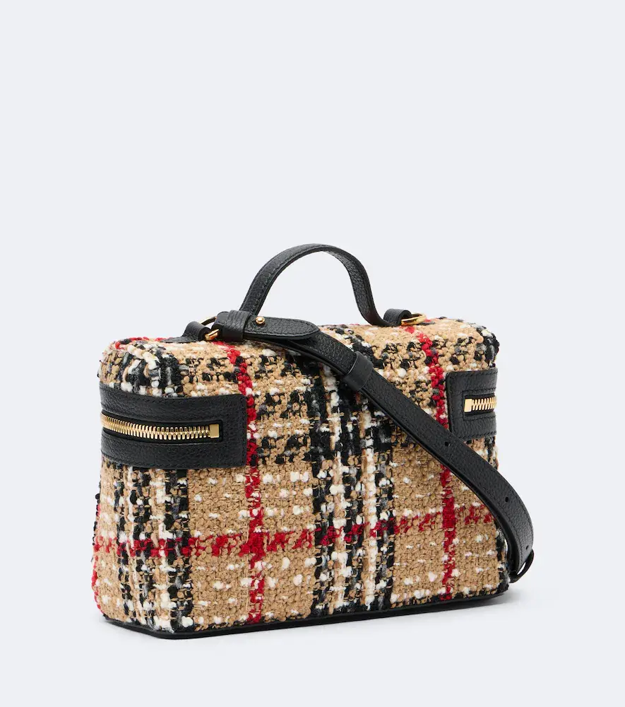 Burberry Check Small bouclé vanity bag | Thumbnail 2
