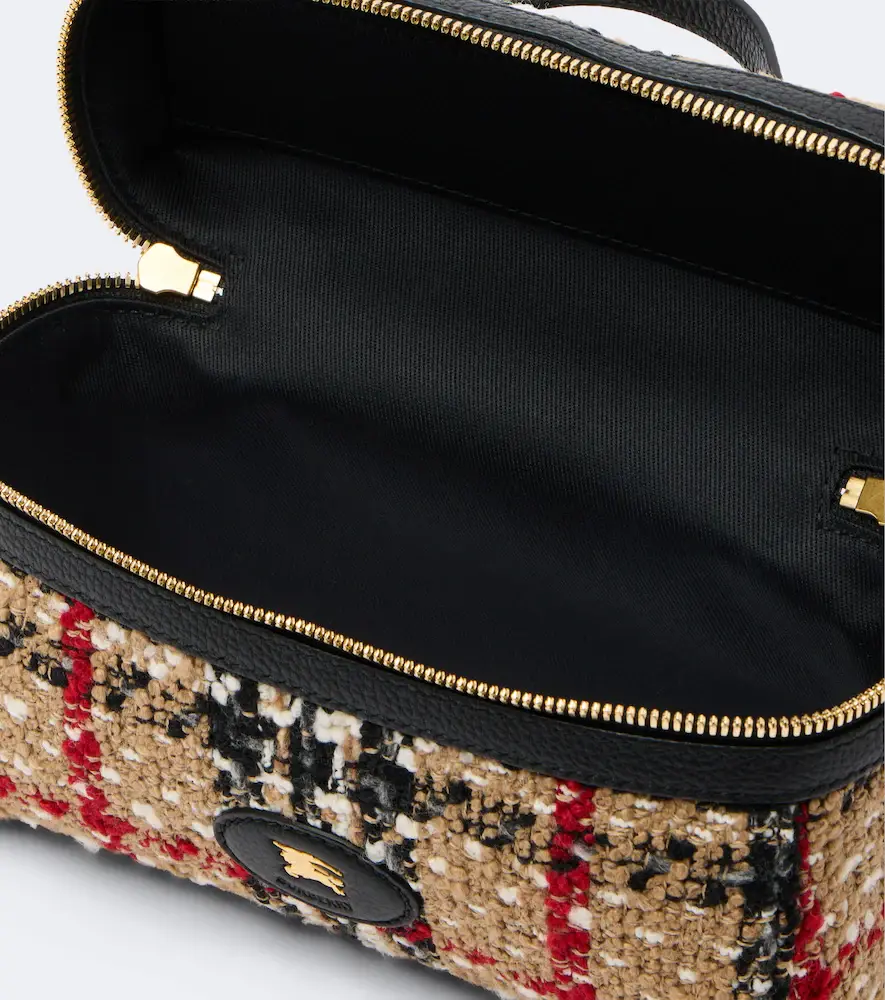 Burberry Check Small bouclé vanity bag | Thumbnail 3