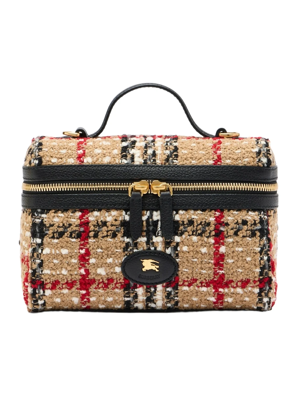 Check Small bouclé vanity bag Check Small bouclé vanity bag