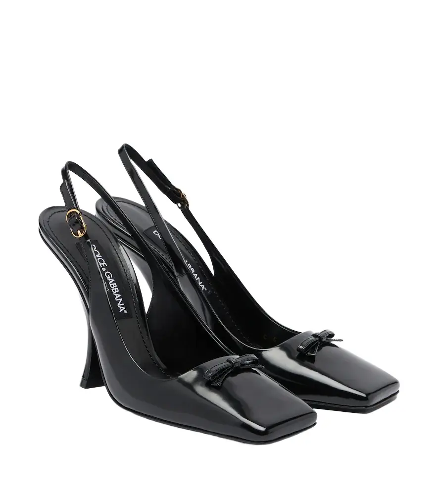 Dolce & Gabbana Patent leather slingback pumps