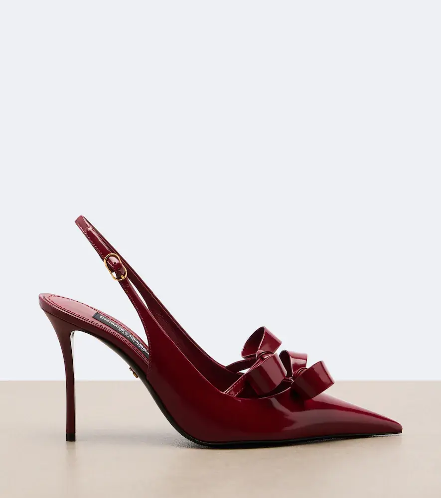 Dolce & Gabbana Bow-detail patent leather slingback pumps | Thumbnail 2 Dolce & Gabbana Bow-detail patent leather slingback pumps | Thumbnail 2
