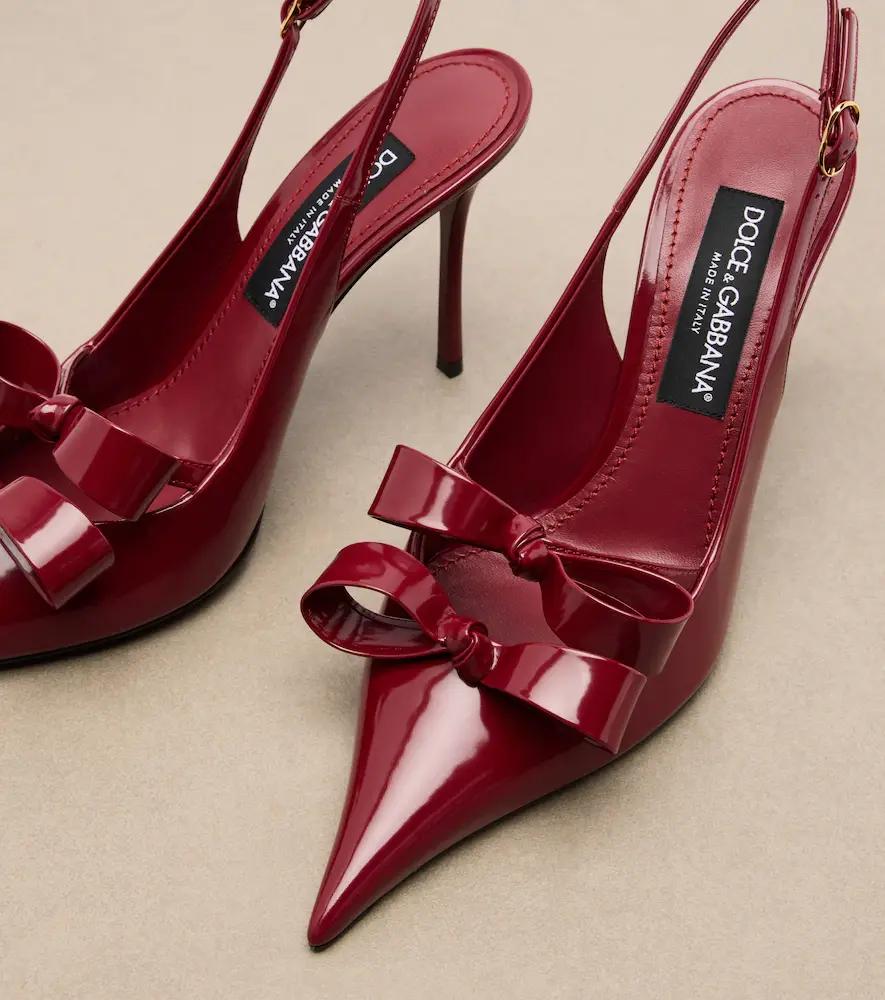 Dolce & Gabbana Bow-detail patent leather slingback pumps | Thumbnail 4 Dolce & Gabbana Bow-detail patent leather slingback pumps | Thumbnail 4