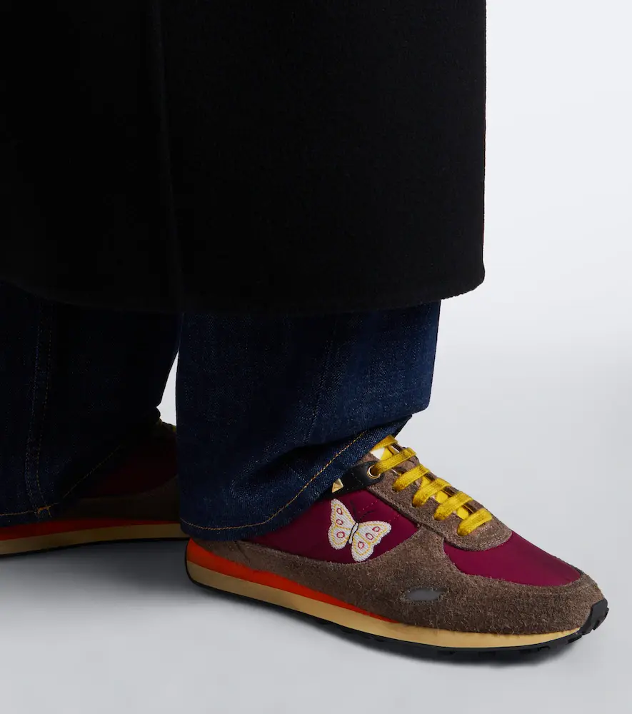 Valentino Garavani Stud Up embroidered suede-trimmed sneakers | Thumbnail 6 Valentino Garavani Stud Up embroidered suede-trimmed sneakers | Thumbnail 6