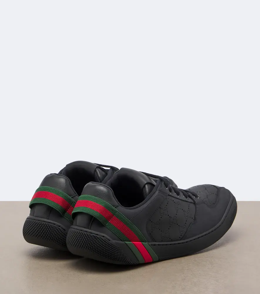 Gucci Screener Web Stripe leather sneakers | Thumbnail 3 Gucci Screener Web Stripe leather sneakers | Thumbnail 3