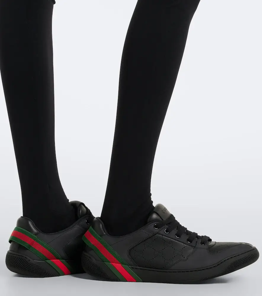 Gucci Screener Web Stripe leather sneakers | Thumbnail 5 Gucci Screener Web Stripe leather sneakers | Thumbnail 5