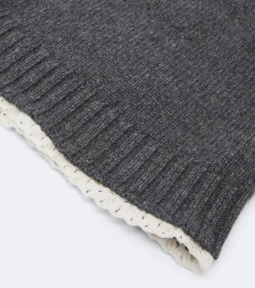 Magda Butrym Crochet-trimmed cashmere beanie | Thumbnail 2 Magda Butrym Crochet-trimmed cashmere beanie | Thumbnail 2