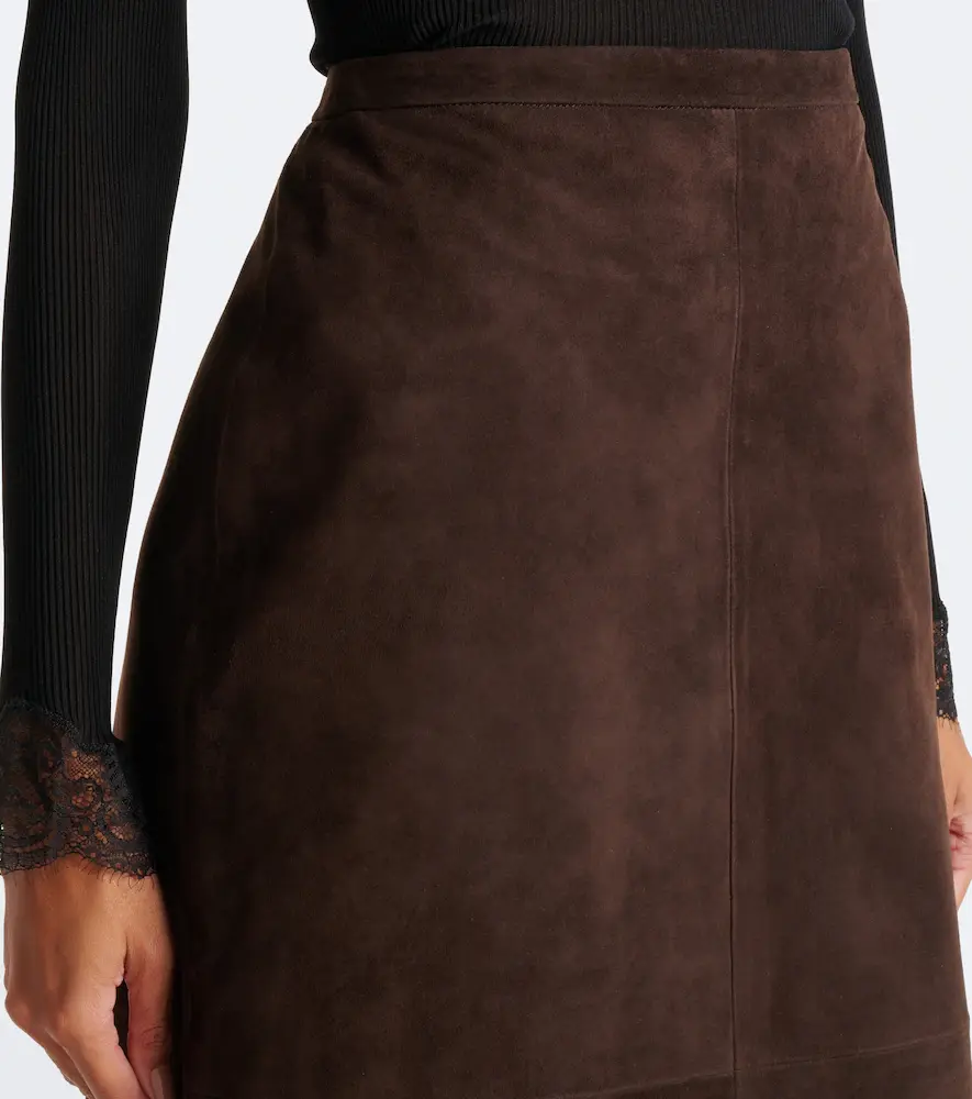 Nour Hammour Alana suede pencil skirt | Thumbnail 5