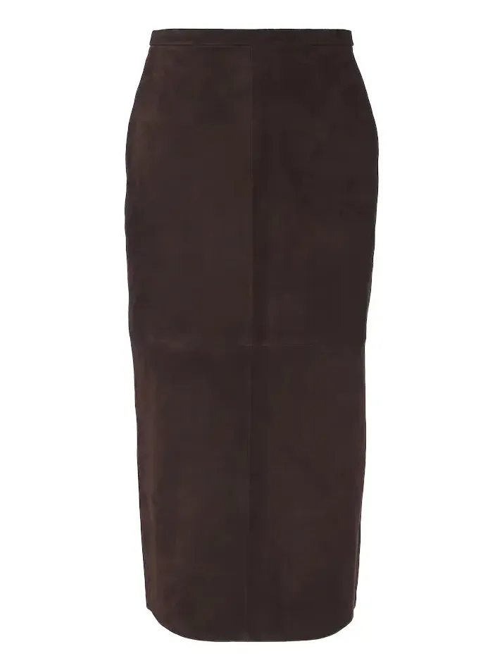 Alana suede pencil skirt