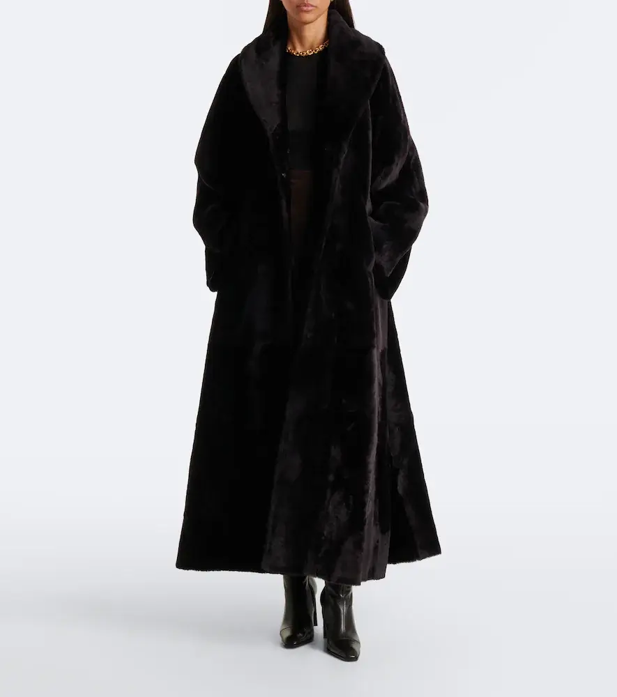 Nour Hammour Astoria shearling coat | Thumbnail 4