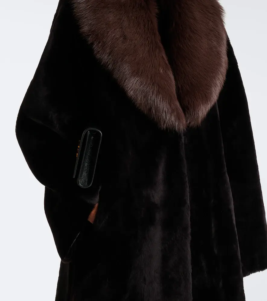 Nour Hammour Astoria shearling coat | Thumbnail 6