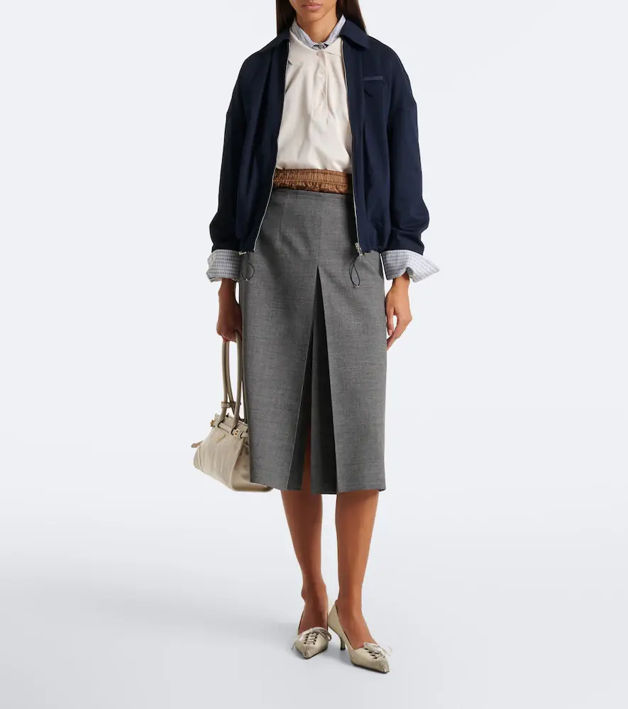 Prada Reversible Re-Nylon and jersey blouson jacket | Thumbnail 4 Prada Reversible Re-Nylon and jersey blouson jacket | Thumbnail 4
