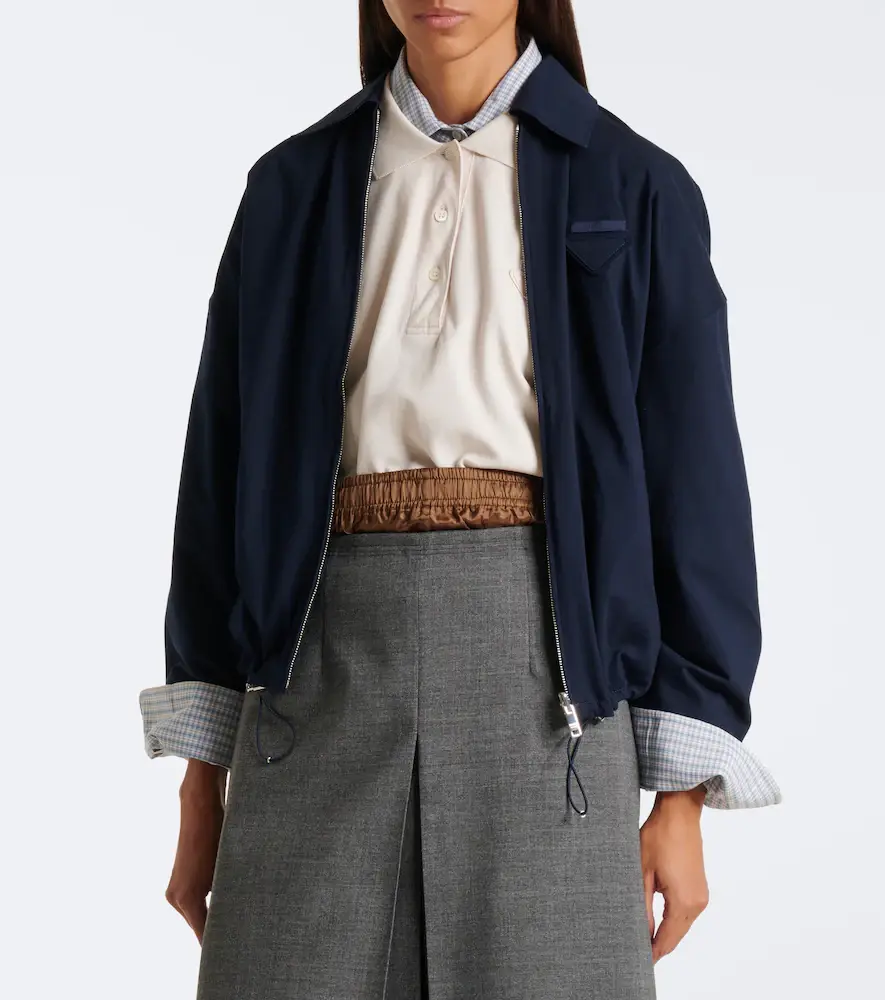 Prada Reversible Re-Nylon and jersey blouson jacket | Thumbnail 5 Prada Reversible Re-Nylon and jersey blouson jacket | Thumbnail 5