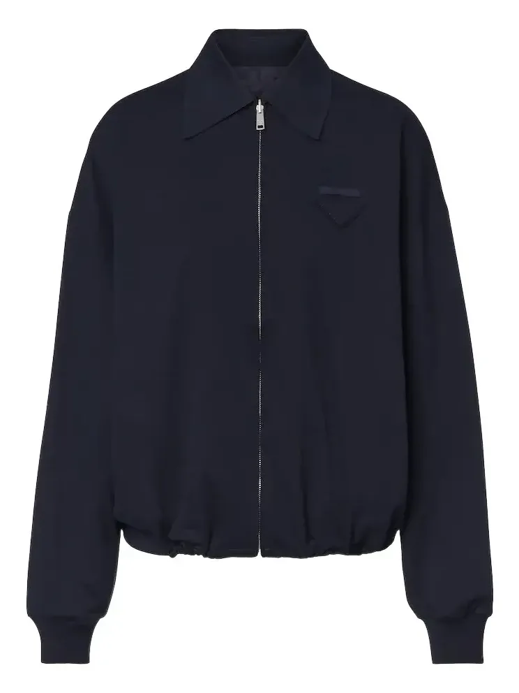 Reversible Re-Nylon and jersey blouson jacket