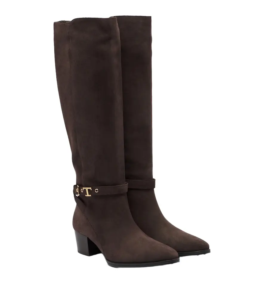 T Timeless suede knee-high boots
