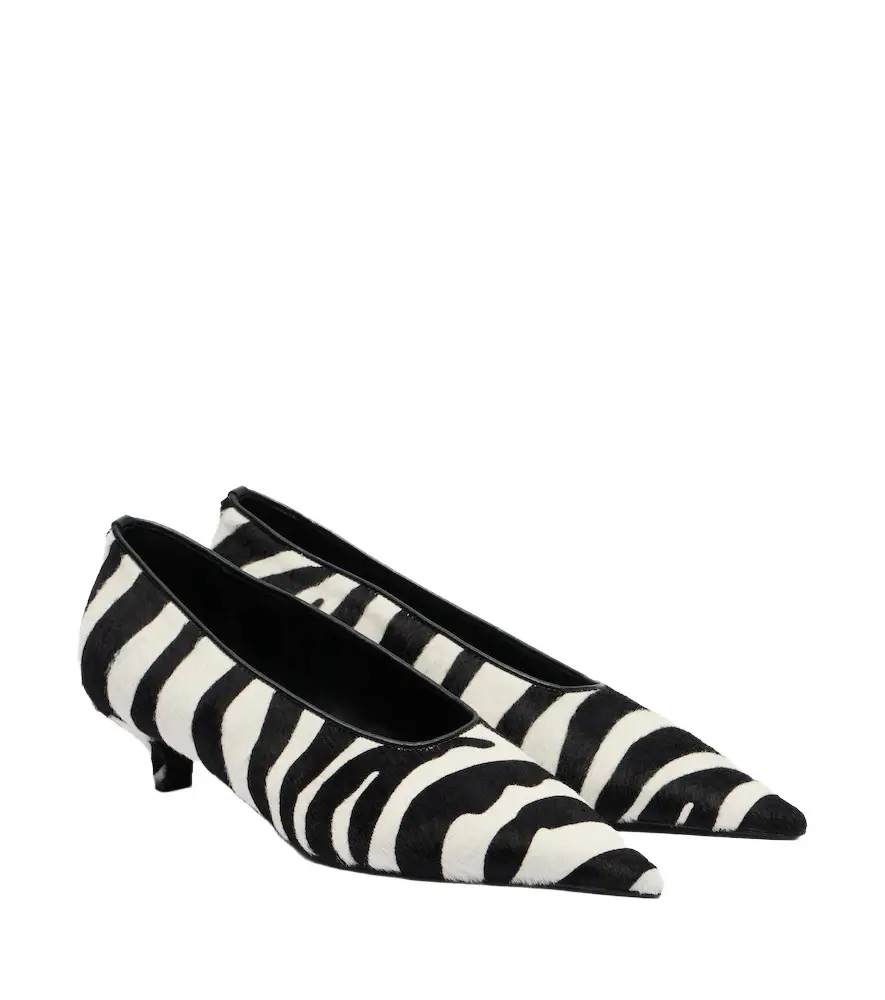 Zebra-print calf hair pumps Zebra-print calf hair pumps