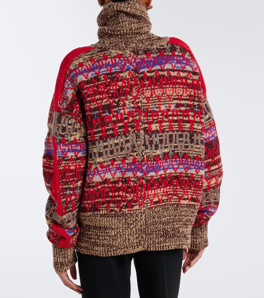 Dries Van Noten Oversized wool and cashmere jacquard cardigan | Thumbnail 6 Dries Van Noten Oversized wool and cashmere jacquard cardigan | Thumbnail 6