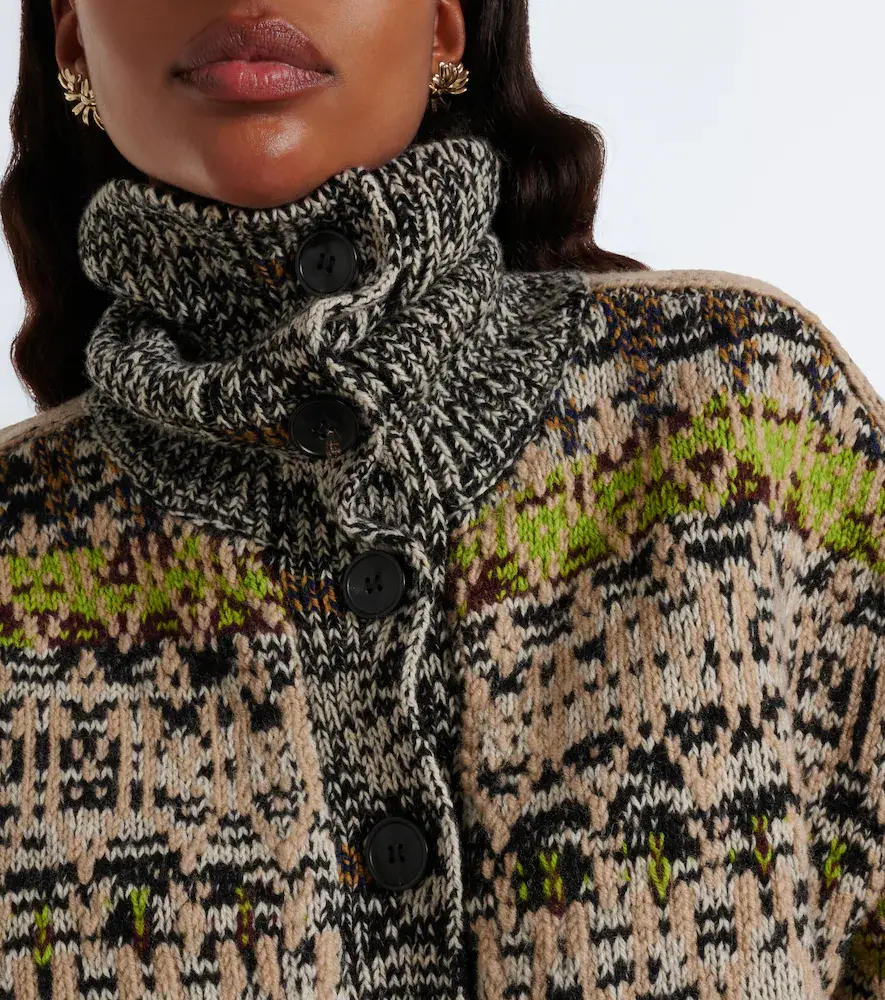 Dries Van Noten Oversized wool and cashmere jacquard cardigan | Thumbnail 2 Dries Van Noten Oversized wool and cashmere jacquard cardigan | Thumbnail 2