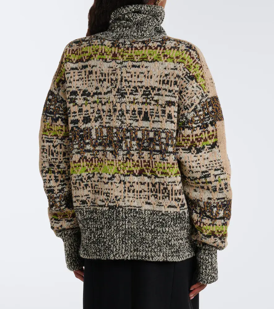 Dries Van Noten Oversized wool and cashmere jacquard cardigan | Thumbnail 4 Dries Van Noten Oversized wool and cashmere jacquard cardigan | Thumbnail 4