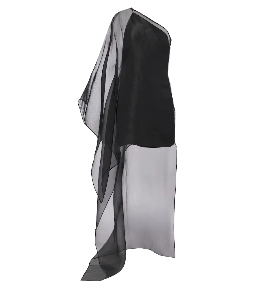 Taller Marmo Boston one-shoulder organza minidress