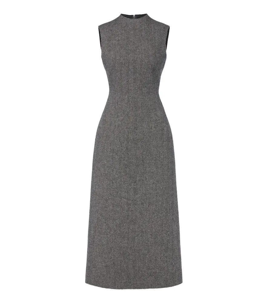 Maison Margiela Herringbone virgin wool midi dress