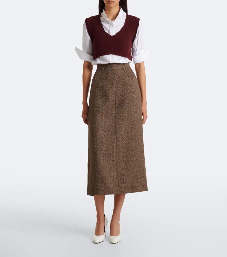 Maison Margiela Cropped virgin wool sweater vest | Thumbnail 4