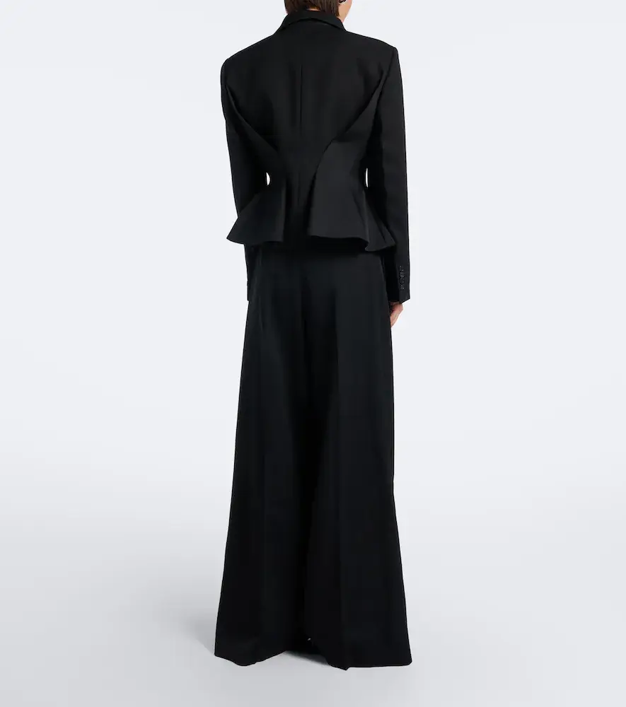 Givenchy Wool grain de poudre barrel-leg pants | Thumbnail 2 Givenchy Wool grain de poudre barrel-leg pants | Thumbnail 2