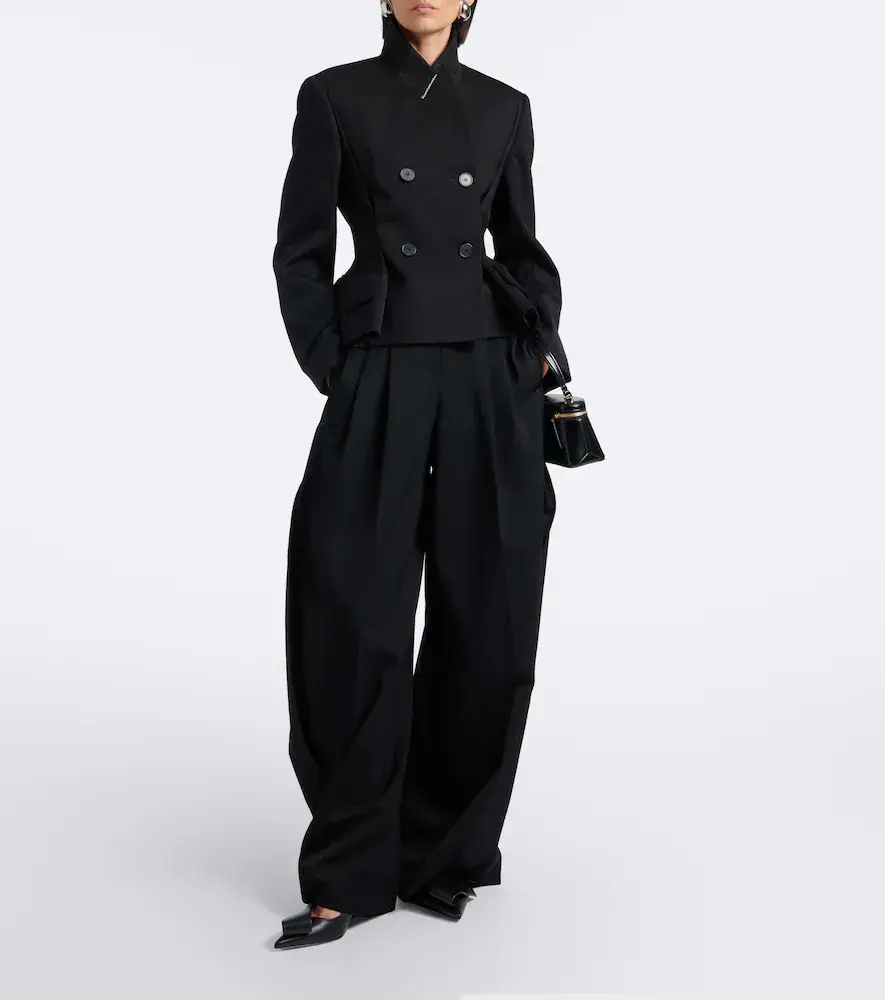 Givenchy Wool grain de poudre barrel-leg pants | Thumbnail 4 Givenchy Wool grain de poudre barrel-leg pants | Thumbnail 4