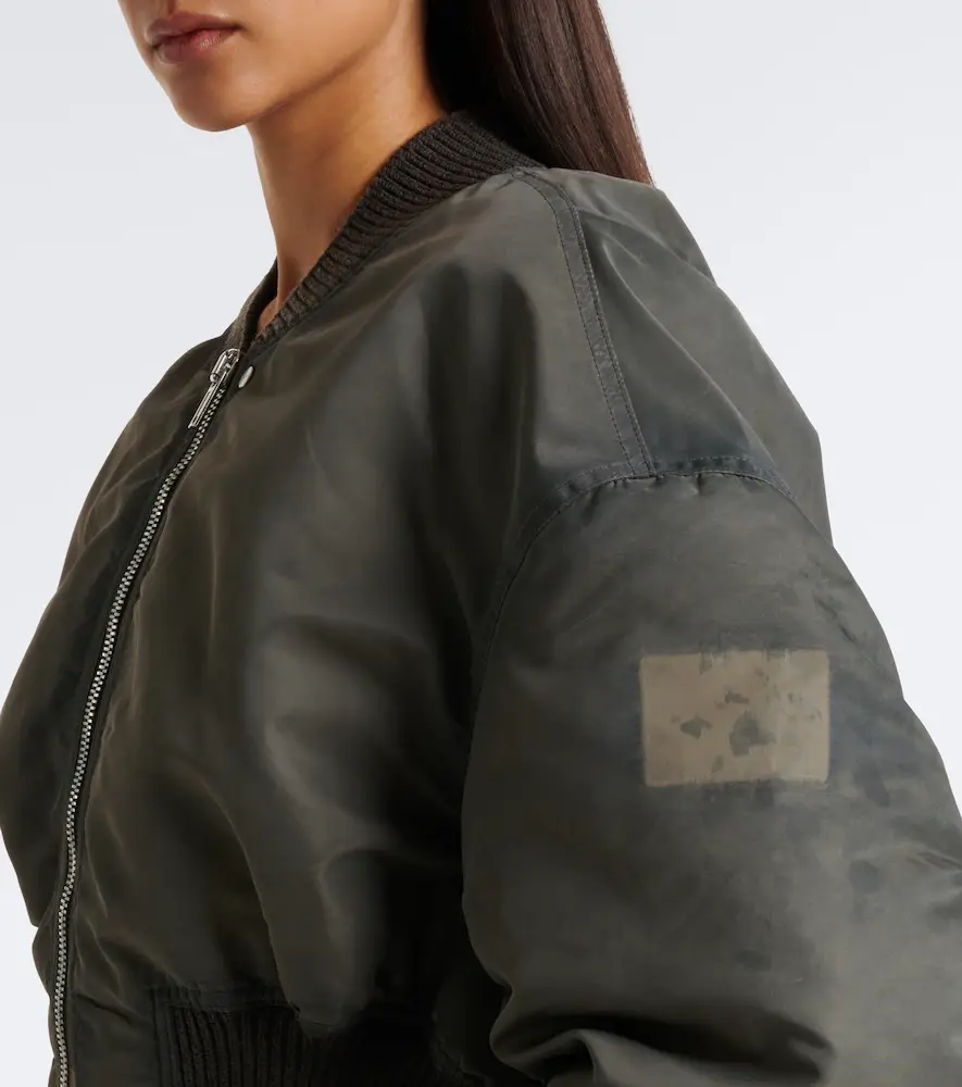 Rick Owens Secchia cropped satin bomber jacket | Thumbnail 2 Rick Owens Secchia cropped satin bomber jacket | Thumbnail 2