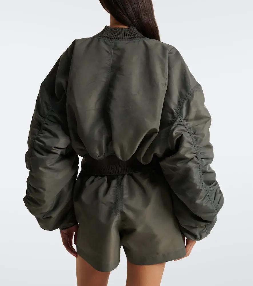 Rick Owens Secchia cropped satin bomber jacket | Thumbnail 3 Rick Owens Secchia cropped satin bomber jacket | Thumbnail 3