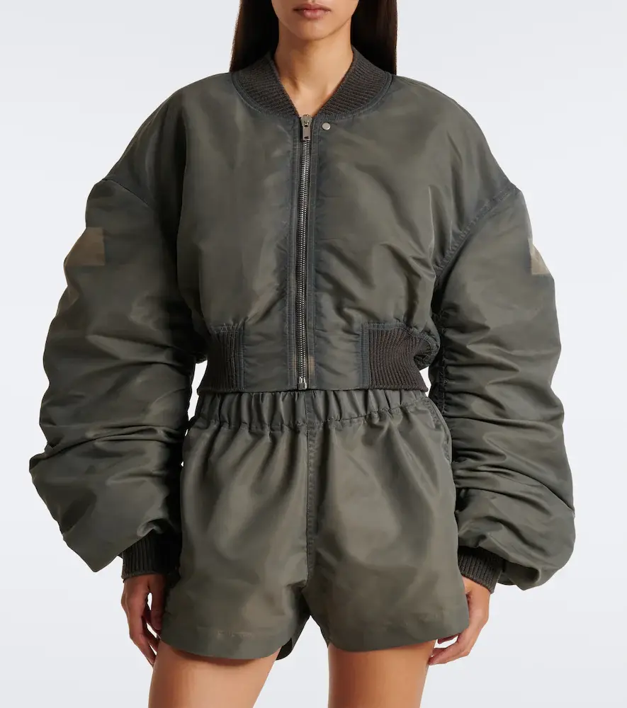 Rick Owens Secchia cropped satin bomber jacket | Thumbnail 5 Rick Owens Secchia cropped satin bomber jacket | Thumbnail 5