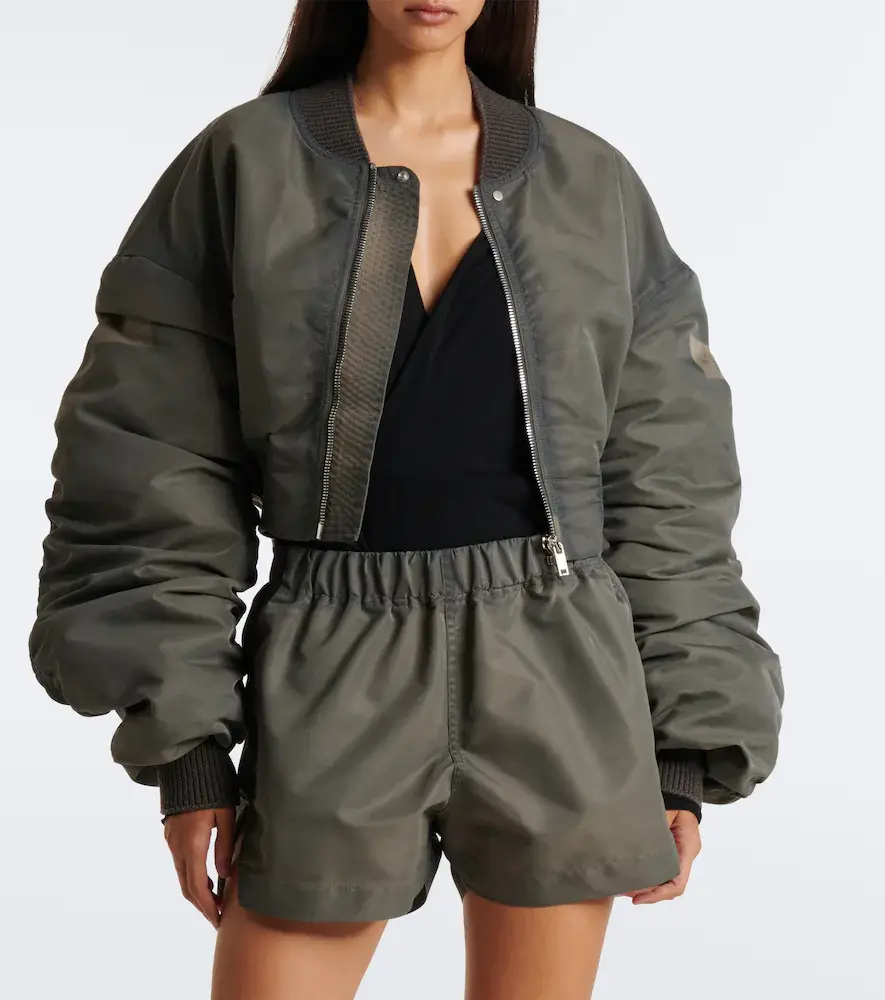 Rick Owens Secchia cropped satin bomber jacket | Thumbnail 6 Rick Owens Secchia cropped satin bomber jacket | Thumbnail 6